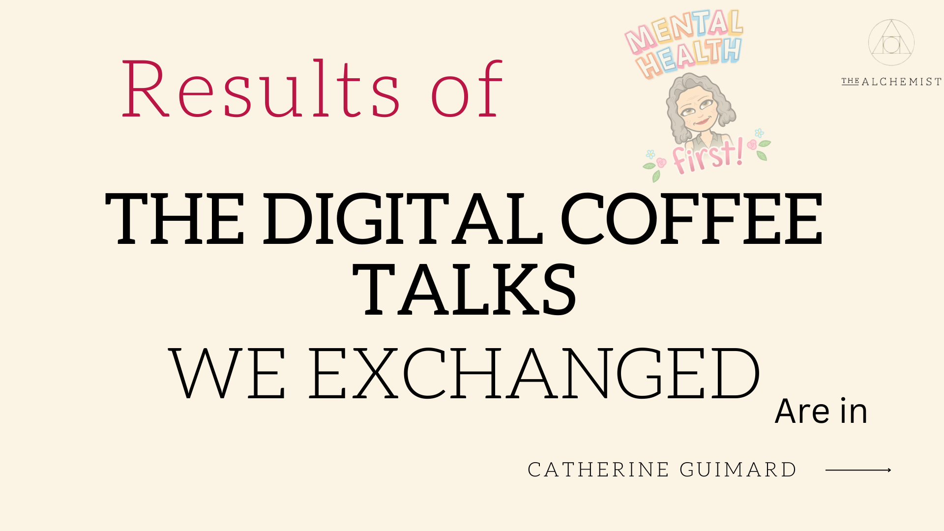 Results of the digital coffee talks we exchanged are in...