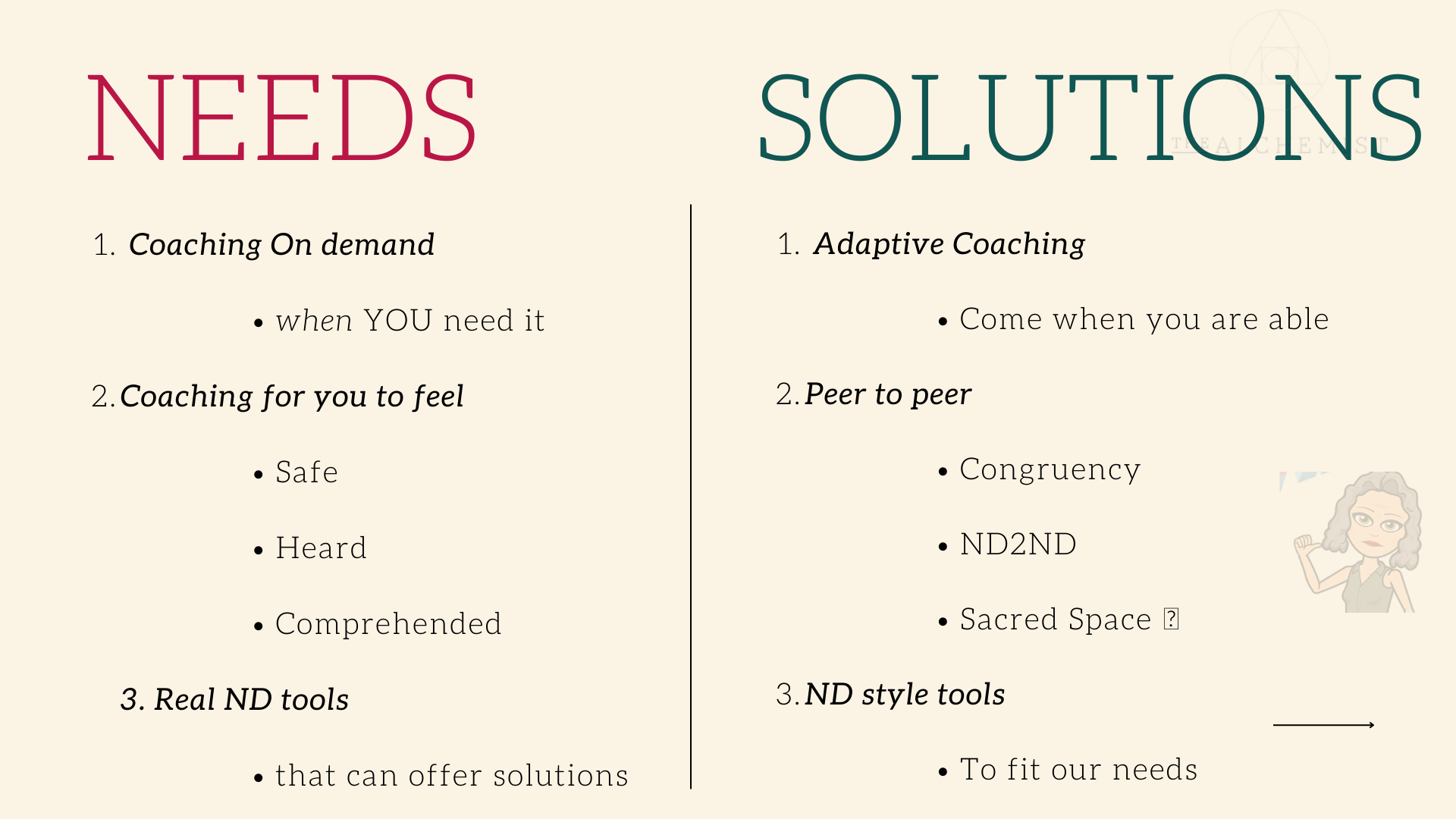 Needs & solutions